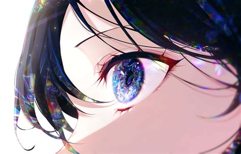 Download Anime Girl Galaxy Eye Closeup Wallpaper