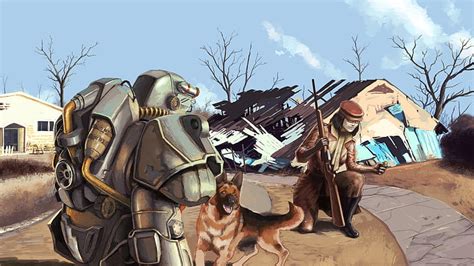 Fallout Fallout 4 Dogmeat Fallout Piper Wright Power Armor