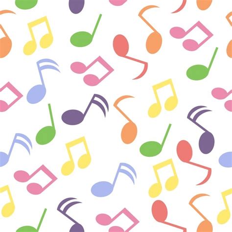 Free Vector Music Notes Pattern Background