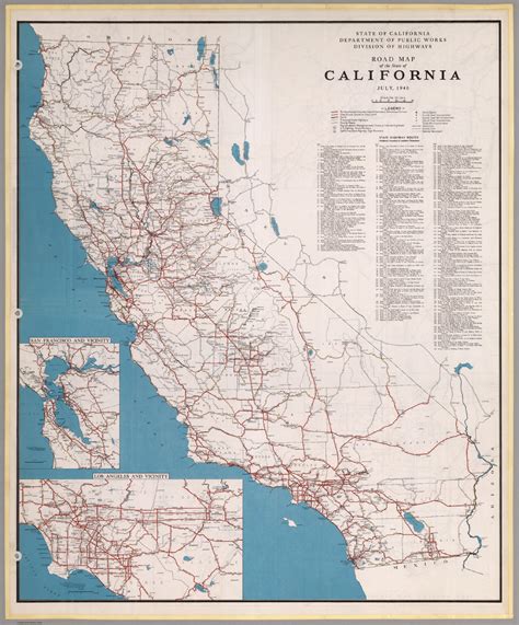 Road Map of the State of California, July, 1940. - David Rumsey Historical Map Collection