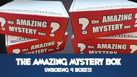 The Amazing Mystery Box Unboxing 4 Boxes Youtube