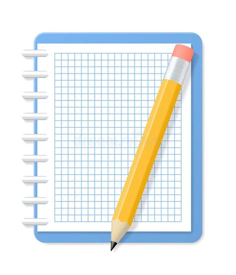 Notebook And Pencil Stock Vector Illustration Of Checklist 50951472