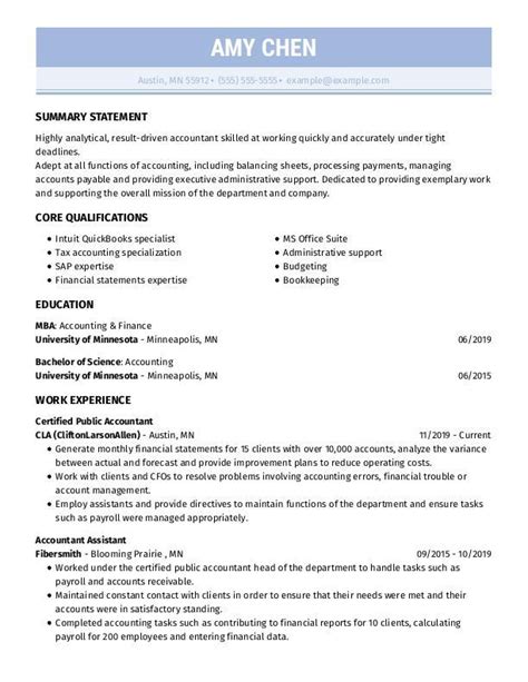 Accountant Cv Examples And Templates 2024