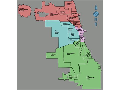 Filechicago Districts Map Printpng Wikitravel Shared