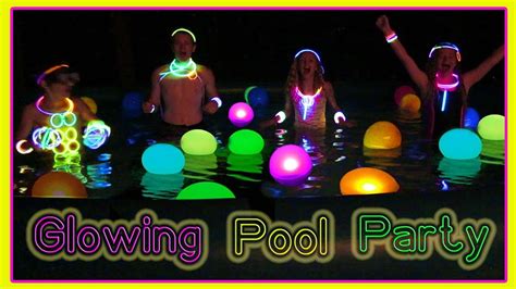 Glow In The Dark End Of Summer Pool Party Youtube