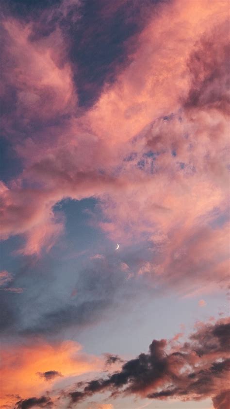 Download Wallpaper 1080x1920 Clouds Sky Sunset Dawn Porous Samsung