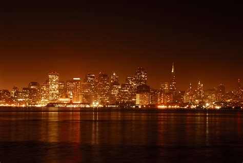 무료 이미지 수평선 지평선 새벽 시티 마천루 도시 풍경 도심 샌프란시스코 황혼 저녁 반사 만 중심지