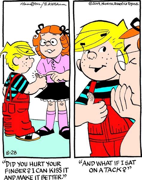 Margaret Can Kiss My Tack Funny Cartoons Dennis The Menace