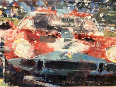 Ferrari 250 Lm Dexter Brown Painting Original Painting Speedsport