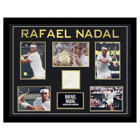 Signed Rafael Nadal Photo Display Framed Wimbledon Champion