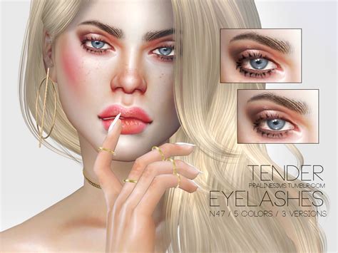 Sims 4 Ccs The Best Lipstick And Eyelashes By Pralinesims