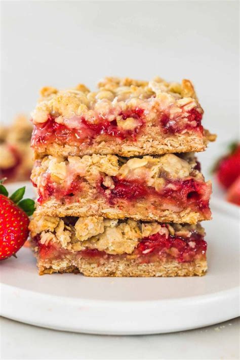 Easy Strawberry Oatmeal Bars How To Make It Little Sunny Kitchen