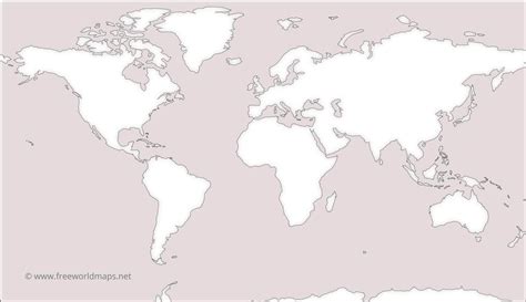 Карта мира для срисовки