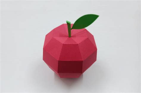 Diy Apple Model 3d Papercraft By Paper Amaze Thehungryjpeg