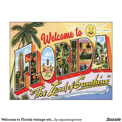 Welcome To Florida Vintage With Pics Postcard Vintage