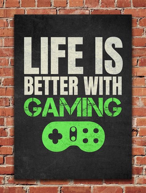 Life Is Better With Gaming Poster Picture Metal Print Paint By