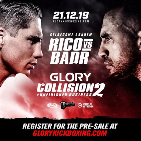 RICO Vs BADR 2 The Rematch Is On At GLORY Kickboxing Collision 2