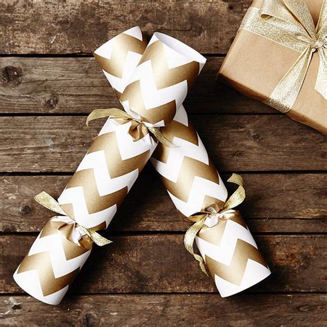 Gold Chevron White Christmas Wrapping Paper By Sophia Victoria Joy