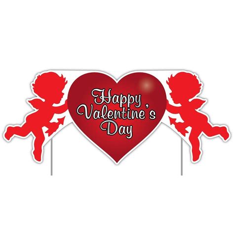 Happy Valentines Day Valentines Yard Decorations Cupids With Heart