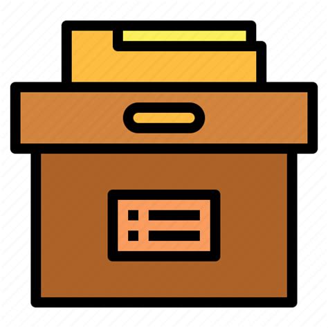 Archive Box File Storage Icon
