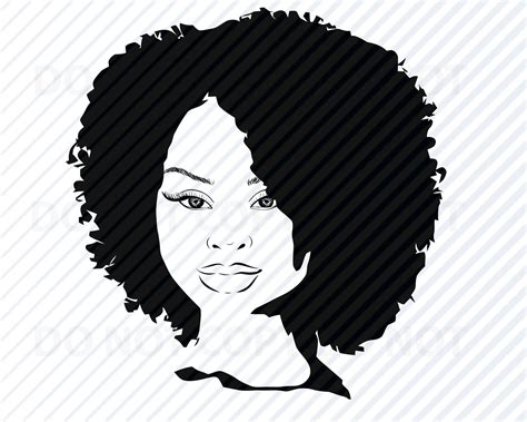 Black Woman Svg 2 African American Afro Silhouette Clip Art Etsy