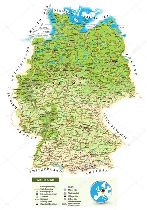 Szczegółowa Mapa Niemiec Mapa
