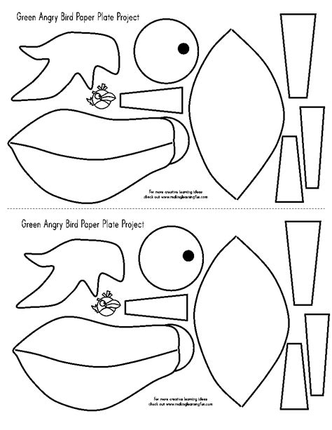 Printable Bird Template Craft Clip Art Library