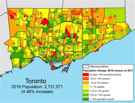 The 2016 Census Mapping Torontos Population Growth Urban Toronto