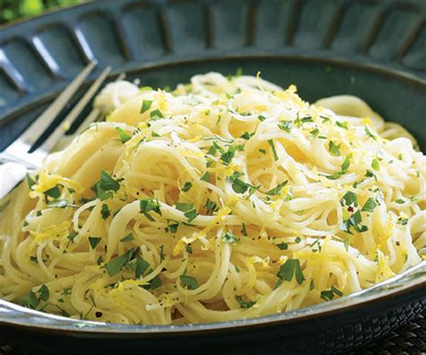 While pasta is boiling, heat oil in a deep skillet. Angel Hair Pasta with Lemon Cream Sauce - Recipe - FineCooking