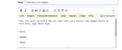 Html Text Area Com Imagem Stack Overflow Em Português