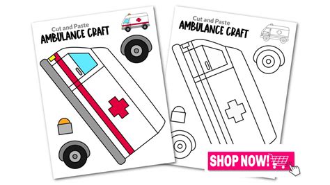 Printable Ambulance Craft Template Simple Mom Project