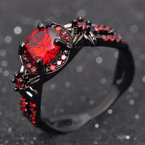 Ruby Red Garnet Lucky Ring