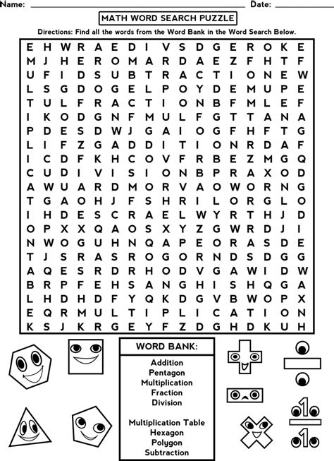 Give kids the practice they need to achieve math fluency in 3rd grade with these free printable math worksheets. Third Grade Word Search | Fun math worksheets, Math ...