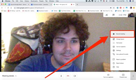 Record a google meet meeting by selecting the more icon and choosing record meeting. How to record a Google Meet video call in 5 steps, to rewatch or share the meeting later