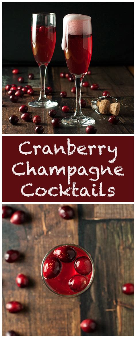 Best champagne christmas drinks from 354 best images about heroes and villains new years party. Cranberry Champagne Cocktails - 2Teaspoons