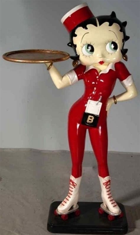 Extremely Rare Betty Boop Waitress On Roller Skates Lifesize Figurine