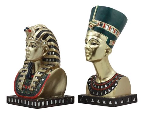 Buy Ebros Golden Mask Of Egyptian Pharaoh King Tut And Queen Nefertiti