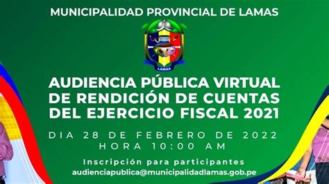 Municipalidad Provincial De Lamas Mplamas Gobierno Del Perú