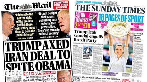Newspaper Headlines Trump Axed Iran Deal To Spite Obama And
