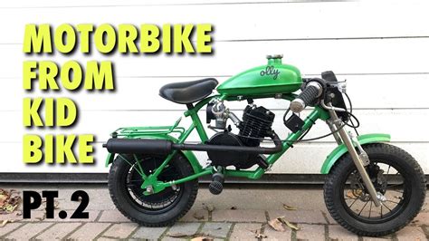 Mini Motorbike From Kid Bike With 80cc Bicycle Engine Kit Part 2