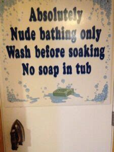 Bath House Nude Sign Heather Lende