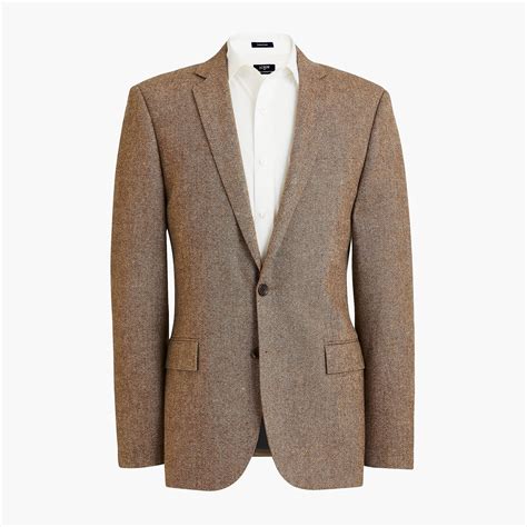 Jcrew Slim Fit Thompson Suit Jacket In Donegal Wool In Brown For Men