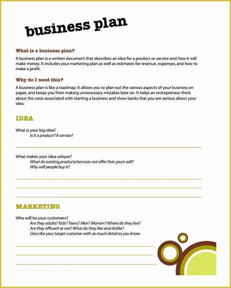 Best Free Business Plan Template Of Simple Business Plan Template 9