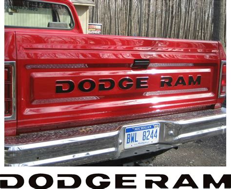81 93 Dodge Ram Full Size Pickup Truck Tailgate Letters Decals Etsy