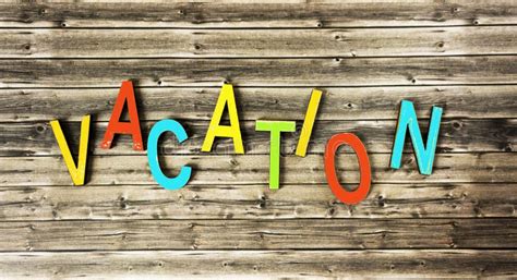 The Word Vacation Is Written And Circled On A Calendar Stock Image