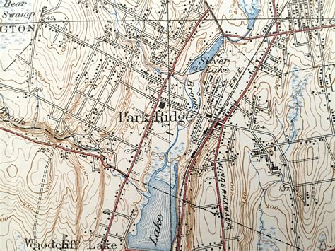 Antique Park Ridge New Jersey 1939 Us Geological Survey Map Etsy