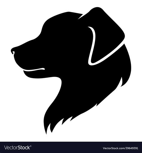 Dog Head Silhouette Royalty Free Vector Image Vectorstock