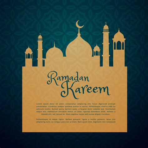 Islamic Festival Ramadan Greeting Card Download Free Vector Art