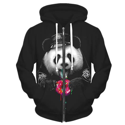 La Mejor Oferta Rosa Reina Panda Hoodie Chaqueta Unisex 3d Impreso