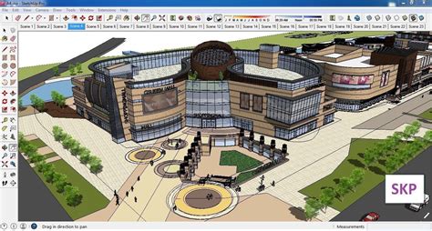 Sketchup Commercial And Office Complex A4 3d Model Cgtrader